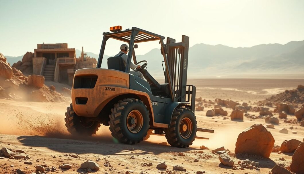 Montacargas todo terreno: solución ideal para terrenos difíciles